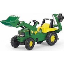 Rolly Toys Šlapací traktor Rolly Junior John Deere s bagrem a nakladačem