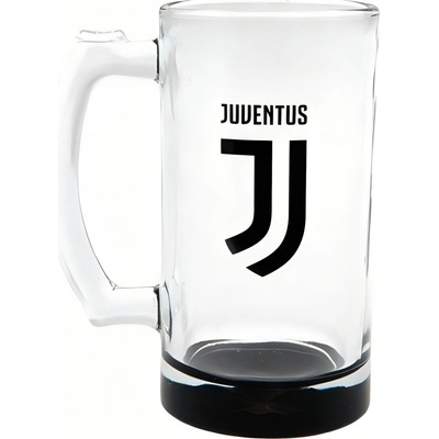 FotbalFans Juventus Turín FC černý znak klubu 425 ml