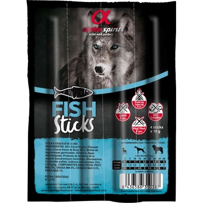 Alphaspirit dog Paličky rybacie 4 x 10 g