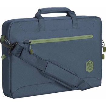 STM Качествена чанта с презрамка за преносими компютри до 16 инча - STM Eco Laptop Brief (син) (STM-117-393P-02)