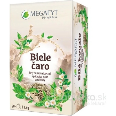 MEGAFYT Biele čaro biely čaj s príchuťou malín 20 x 1,5 g