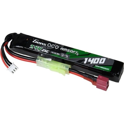 Gens ACE 7,4V 1400mAh 25CMini Tamiya redukce na Dean-T