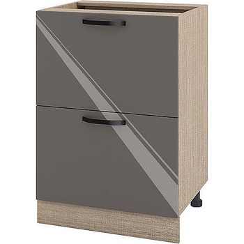 Image 1 of ИРИМ Долен кухненски шкаф Сити МФ-Антрацит гланц-05-44 60 см