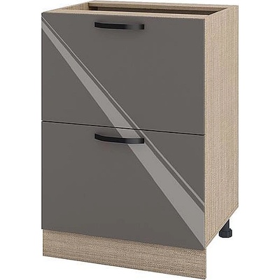 ИРИМ Долен кухненски шкаф Сити МФ-Антрацит гланц-05-44 60 см