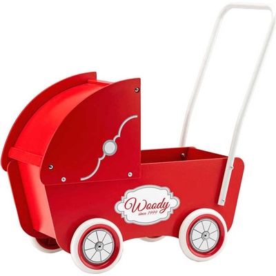 WOODY DŘEVO retro červený