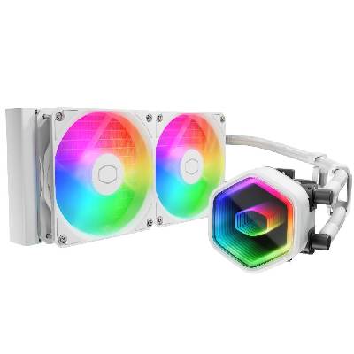 Cooler Master vodní chladič MasterLiquid 240 Core II, 2x240mm, LGA1851, AM5, bílá - MLW-D24M-A18PA-RW