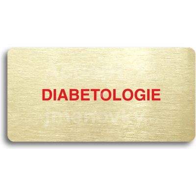 ACCEPT Piktogram DIABETOLOGIE - zlatá tabulka - barevný tisk bez rámečku