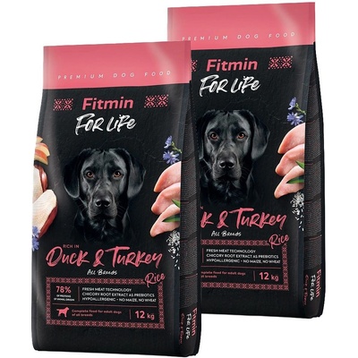 Fitmin For Life Adult All Breeds Duck & Turkey 2 x 12 kg