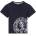 GUESS Тъмно синя тениска за мини момче с кръгла бяла щампа Guess
