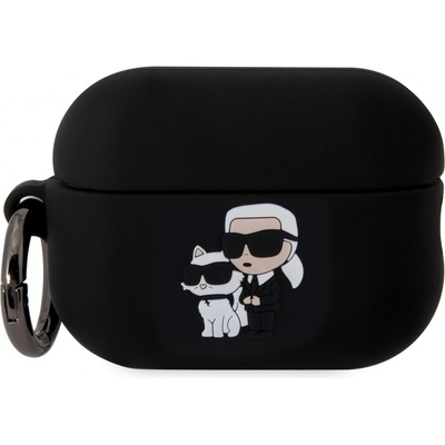 Karl Lagerfeld 3D Logo NFT Karl and Choupette Silikonové Pouzdro pro AirPods Pro 2 KLAP2RUNKC