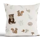 MKLozkoviny.sk bavlna Renforcé Medvedík v lese 40 x 40 cm