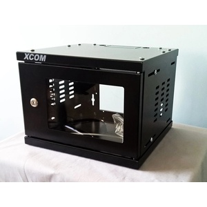  Шкаф 4U стенен монтаж, 350х300мм, стъклена врата, 10", RAL9004 - x-30606 (x-30606)