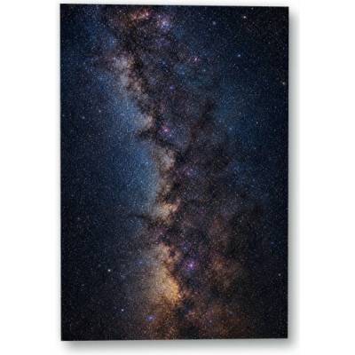Plakát – Hustý hvězdný pás v modrém vesmíru Bez rámu Ano Bez rámu 90 × 135 cm