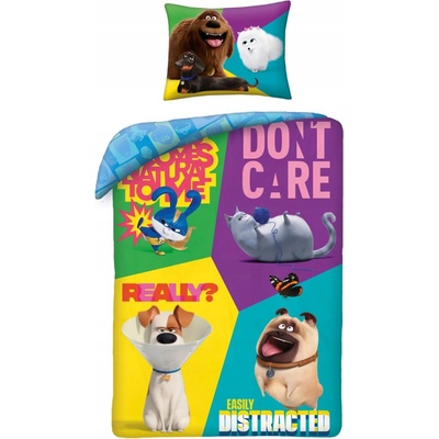 Halantex obliečky Tajný Život Maznáčikov Blue PETS2-705BL 160x200 70x80