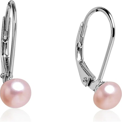 Lillian Vassago Stříbrné visací náušnice s perlou LLVY-SER018V