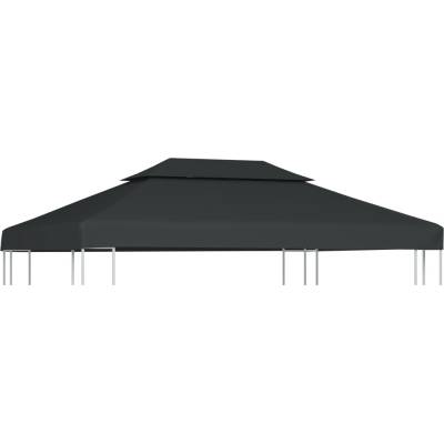 vidaXL Двоен покрив за шатра, 310 г/м2, 4x3 м, антрацит (44758)