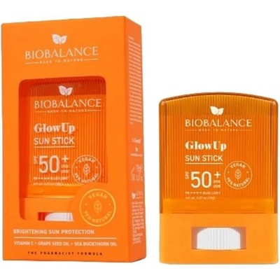 Biobalance Слънцезащитен стик за лице Glow Up, SPF50+, 19 g