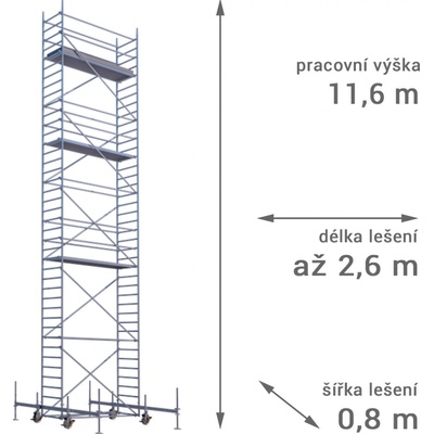 Lešení RUX MOBILO 800 11,6 m 180 cm