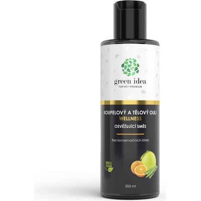 Green idea Wellness Osvěžující směs v mandlovém oleji koupelový a tělový olej 200 ml