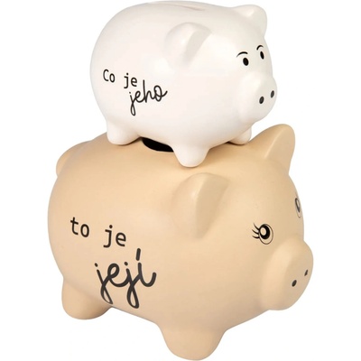 Albi Pokladnička na peníze DUO prasátka - Co je jeho, to je její. PPE