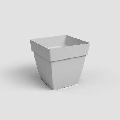 Artevasi Květináč CAPRI čtvercový 35cm plast sv.šedá
