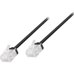 LogiLink Cat. 6A Slim High-Flex пач кабел, черен, 0, 30 м