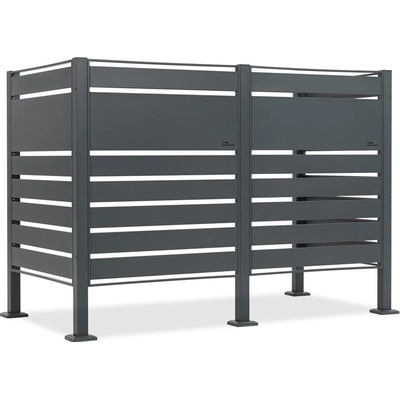 CoverTech Kryt pro 2 120 l nebo 240 l odpadkové koše Halen antracitový – Zbozi.Blesk.cz