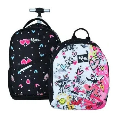 KAOS Ученическа раница 2в1 с колела kaos flightheart