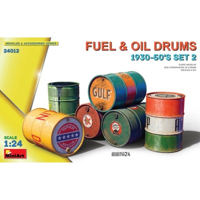 MiniArt Fuel & Oil Drums 1930-50's Set 2 1:24