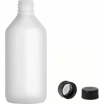 Via Plastová lahvička bílá s černým uzávěrem 115 ml