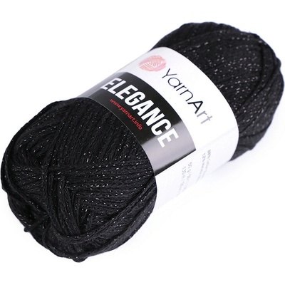 Pletací příze Elegance lurex 50 g Varianta: 7 (104) černá, Balení: 1 ks 47193/108952/216872