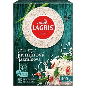 Lagris Ryža jazmínová dlhozrnná lúpaná vo varných vreckách 400 g