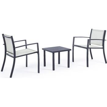 Bizzotto Градински мебели 3 бр. /комплект auri антрацит/сиво (0662993)
