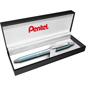 Pentel Гел химикалка, 0, 35 мм, с бутон, аквамариново перо, PENTEL "EnerGel BL-407", синя BL407LS-A (BL407LS-A)