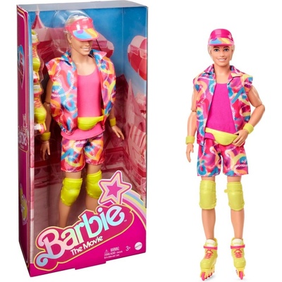Barbie Ken ve filmovém oblečku na kolečkových bruslích