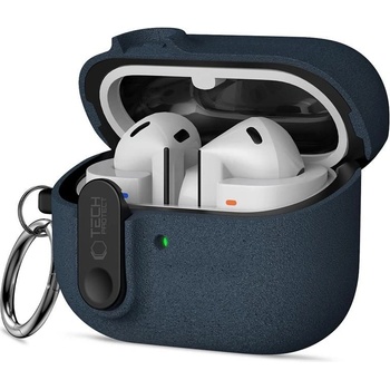 Tech-Protect Твърд калъф с карабинер за слушалки Samsung Galaxy Buds 3 / 3 FE / 3 Pro от Tech-Protect Slim Hook - Fluffy Blue (5906302352777)