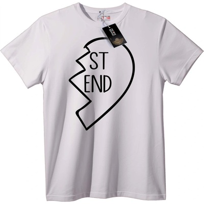 NOONEBRAND Тениска 1-ви Край, Разбито сърце - M, White