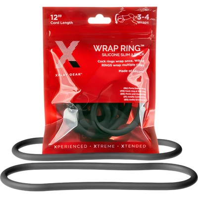 Perfect Fit Brand Slim Wrap 12 - тънък пенис пръстен - черен (30см)