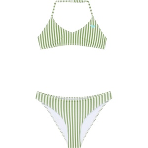 Roxy Детски комплект бикини Roxy Kid's Bico Active RG Tri Bra Set Bikini - Oil Green Vert Moda Stripe - размер 7 Years (750-2832-0112)