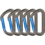 DMM Карабинер с щифт Dmm Shadow Snapgate carabiner - Titanium / Blue - размер Straight Gate (1-Pack) (321-0028-0611)