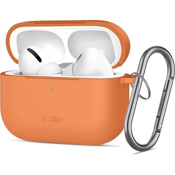 Tech-Protect Силиконов калъф за слушалки Apple AirPods Pro 3 от Tech-Protect Silicone Hook - Cosmic Orange (5906302334391)