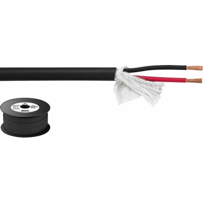 Monacor SPC-515CA Economy, CCA, 2× 1,5 mm² 100 m, čierny