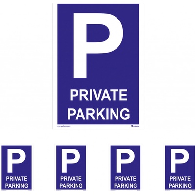 Walteco Private parking 210x297mm, formát A4, plastová tabulka Množství: 5 ks , 20306BP1