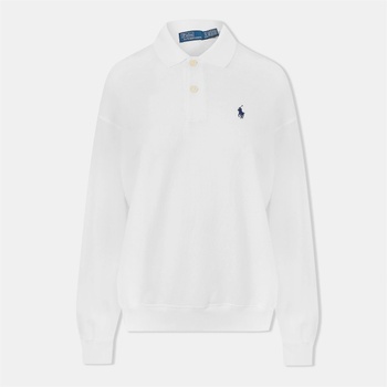 Ralph Lauren Блуза с яка POLO RALPH LAUREN Long Sleeve Polo Shirt - WHITE
