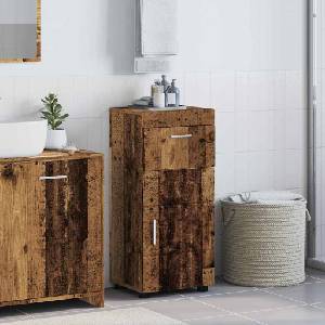 vidaXL Комплект шкафове за баня TULUM Старо дърво 37 x 31, 5 x 82 см (880349)
