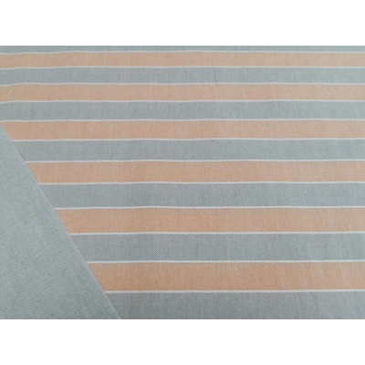Dekoračná látka Trebol pruhy - oranžové 2 cm 75 šírka 140 cm