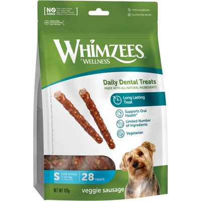 WHIMZEES Stand Up Veggie Klobása S 12 cm/15 g 24+4 ks