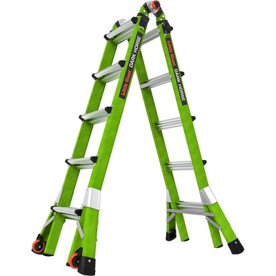 Little Giant Ladder Телескопична стълба от фибростъкло Little Giant, M22 Dark Horse 2.0, 4x5 стъпала (16122-001)