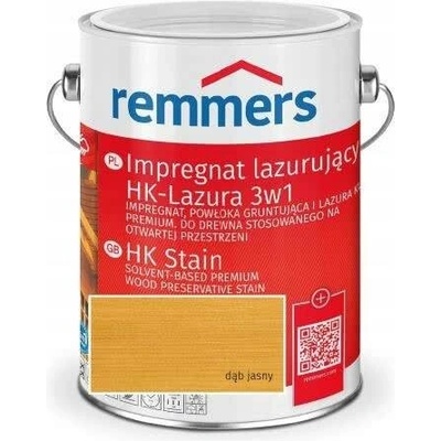 Lazurovací impregnace na dřevo HK-Lasura 3v1 REMMERS 0,75 l Světlý dub