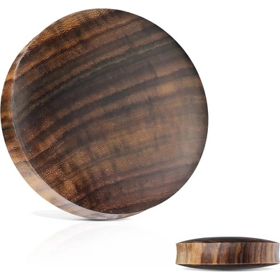 Šperky eshop Dřevěný plug do uší sono wood přírodní hnědočerný vzor V14.06 27